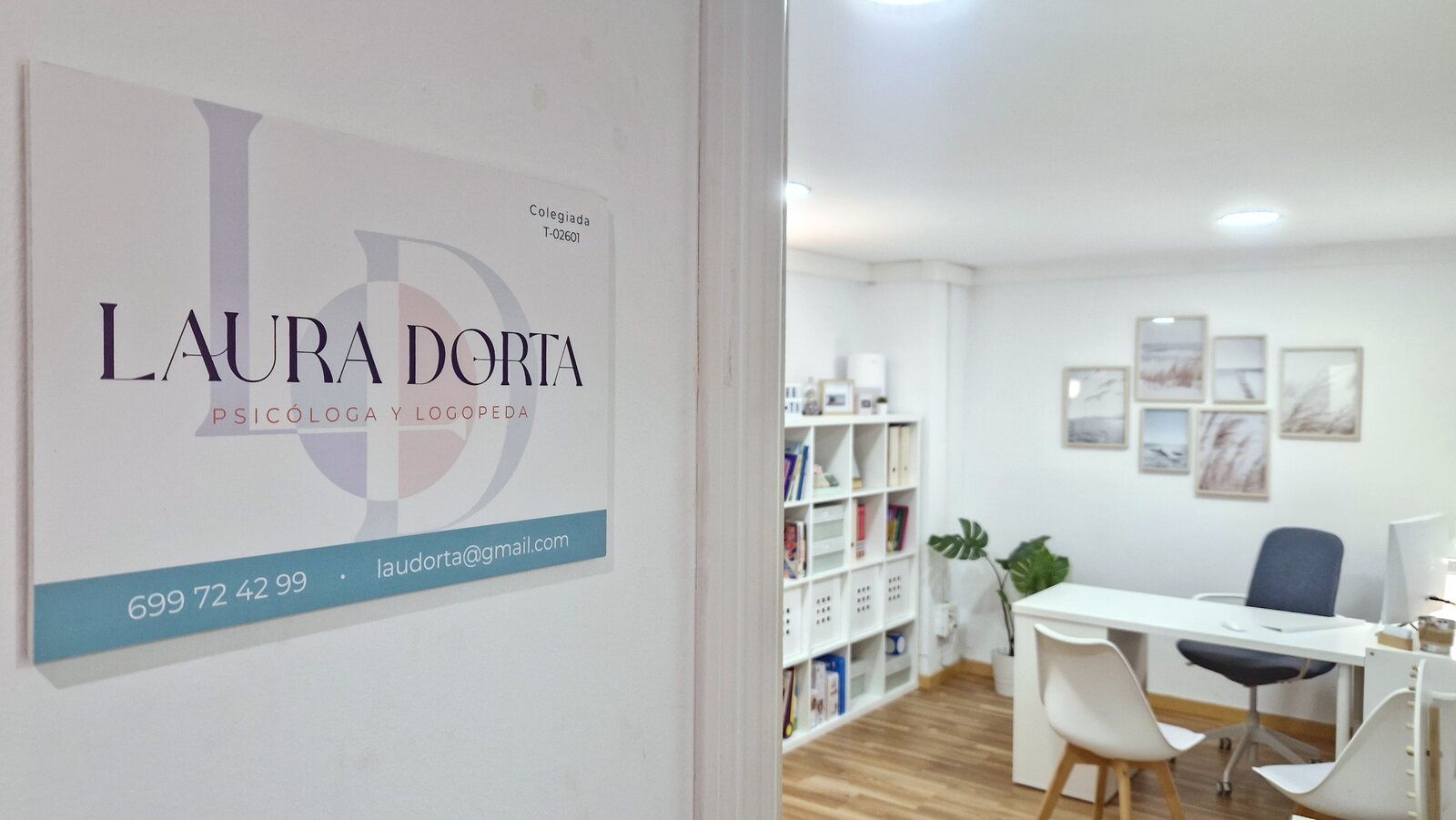 Entrada y primera vista de la consulta de Laura Dorta